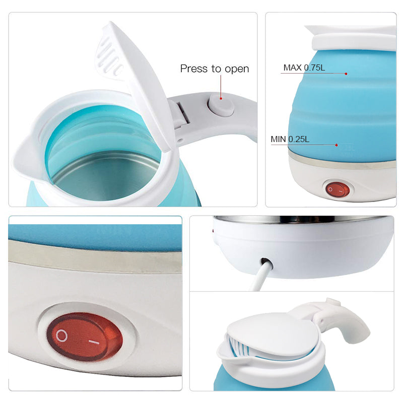 Collapsible Travel Electric Kettle 0.75L by HitMyNeed