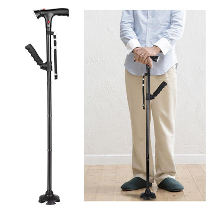Collapsible Walking Cane with LED Light and Alarm by HitMyNeed