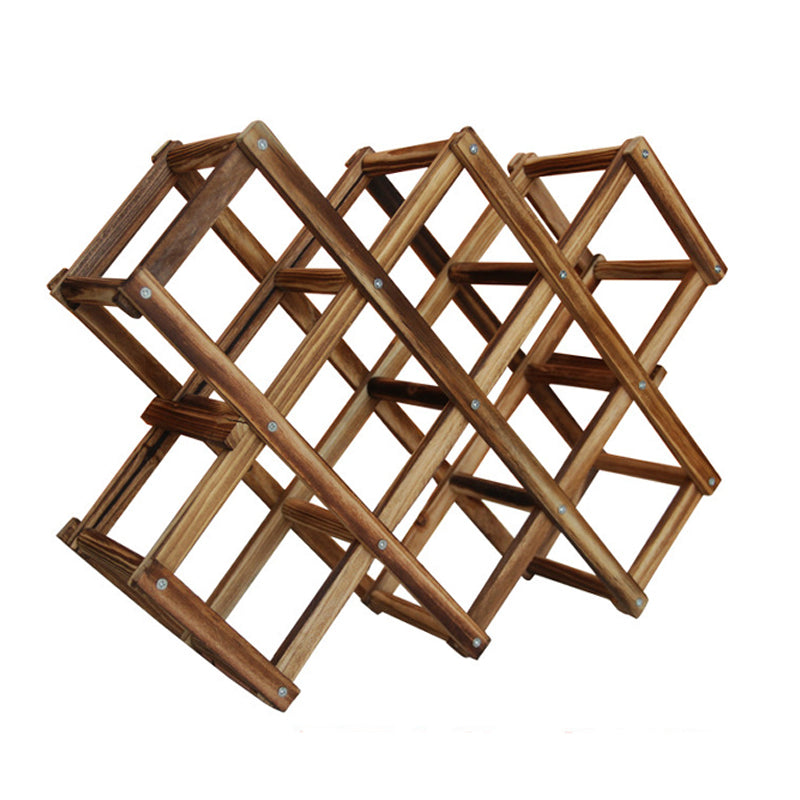 Collapsible Wooden Wine Rack for 10 Bottles by HitMyNeed