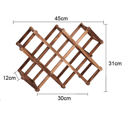 Collapsible Wooden Wine Rack for 10 Bottles by HitMyNeed