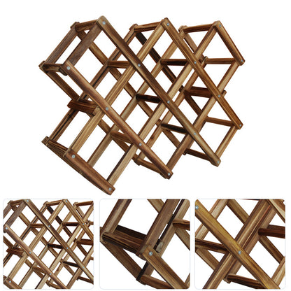 Collapsible Wooden Wine Rack for 10 Bottles by HitMyNeed