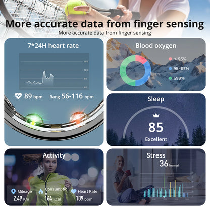 COLMI R10 Smart Ring with Charging Case, 5ATM, Sleep & Fitness by HitMyNeed