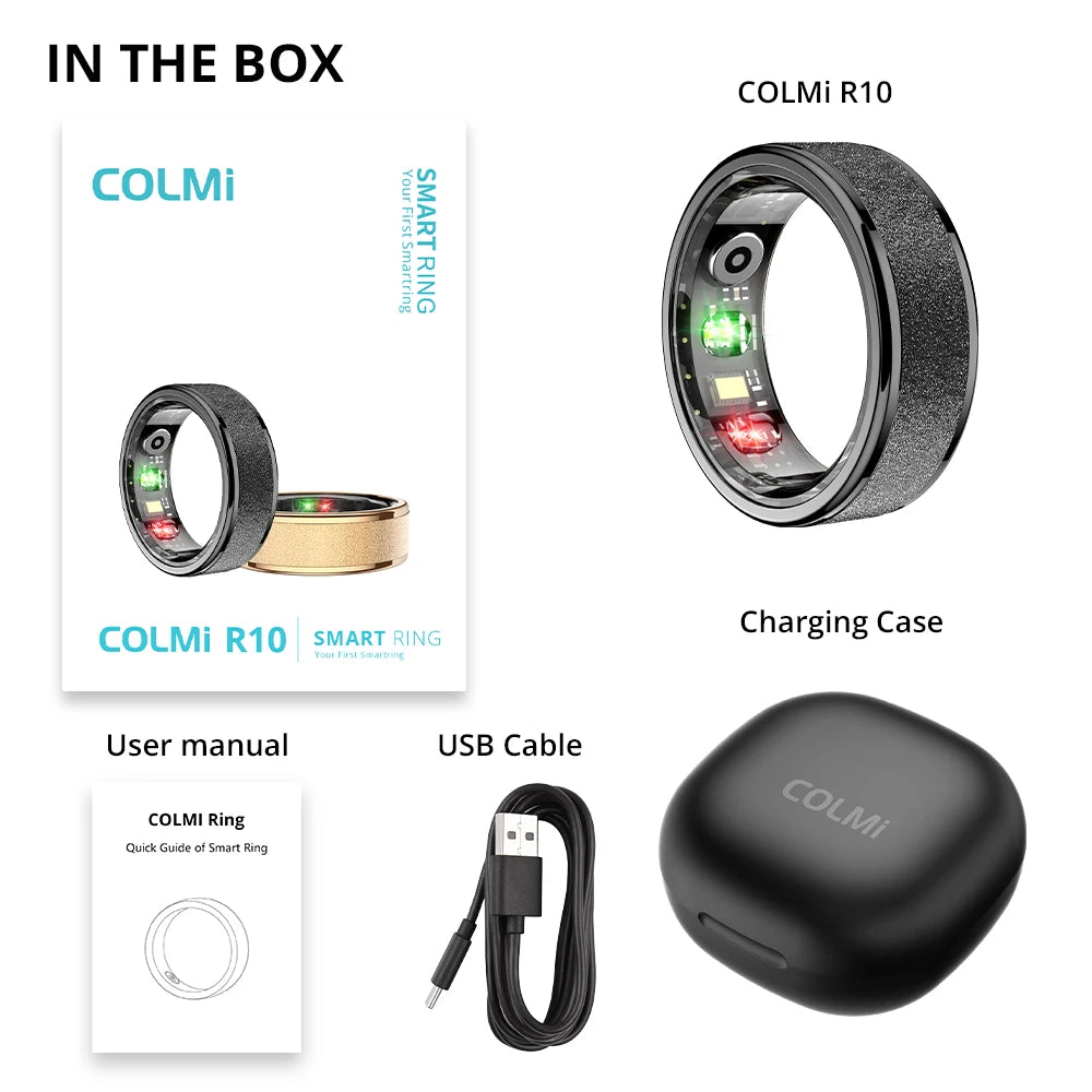 COLMI R10 Smart Ring with Charging Case, 5ATM, Sleep & Fitness by HitMyNeed