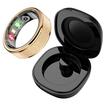 COLMI R10 Smart Ring with Charging Case, 5ATM, Sleep & Fitness gold 11.0 by HitMyNeed