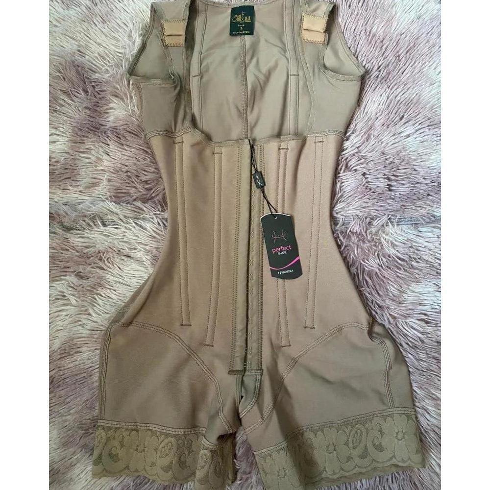 Colombian BBL Post-Surgery Body Shaper Bodysuit beige xl by HitMyNeed