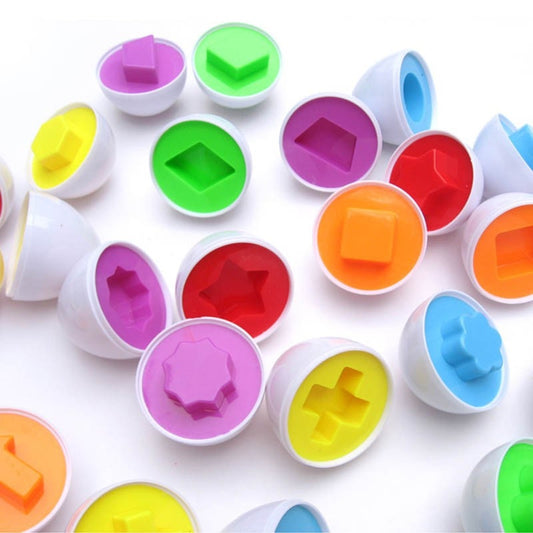 Color and Shape Matching Eggs Toy Set (6 pcs) by HitMyNeed