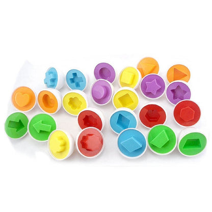 Color and Shape Matching Eggs Toy Set (6 pcs) by HitMyNeed