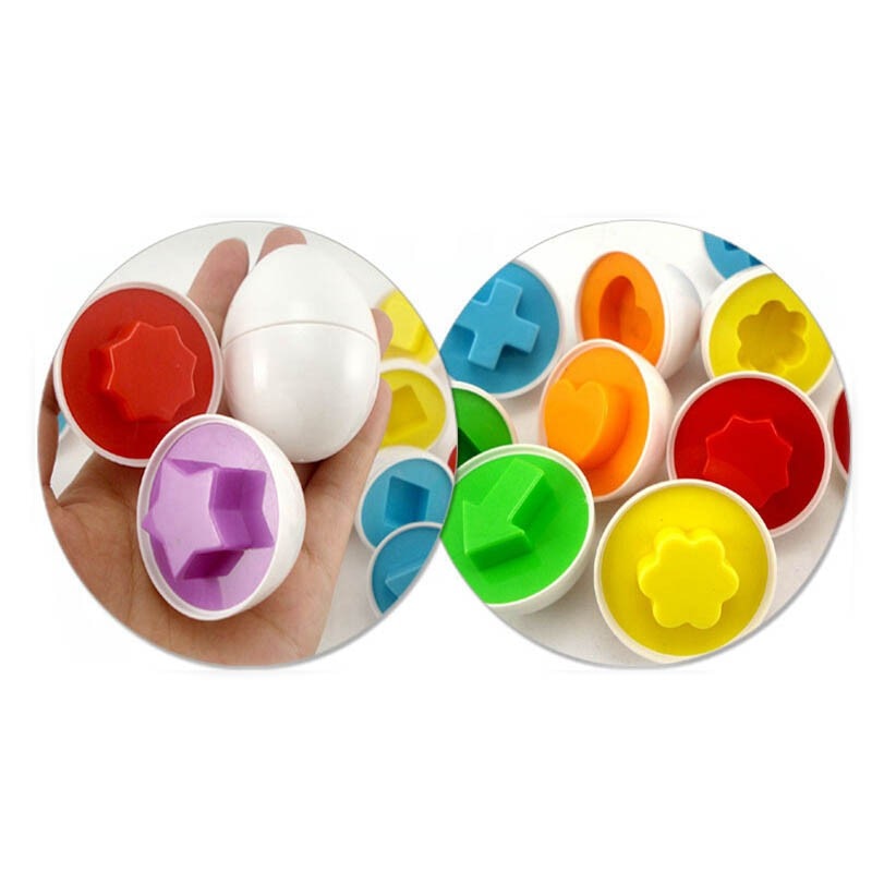 Color and Shape Matching Eggs Toy Set (6 pcs) by HitMyNeed