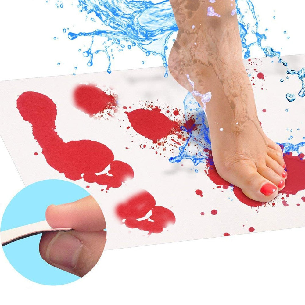 Color-Changing Bloody Bathroom Rug Mat by HitMyNeed