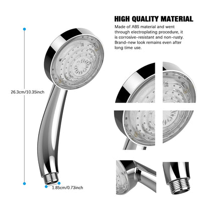 Color Changing LED Shower Head with No-Battery Power by HitMyNeed
