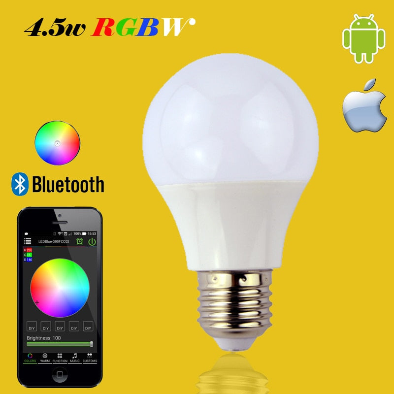 Color Changing Smart LED Bluetooth Light Bulb by HitMyNeed