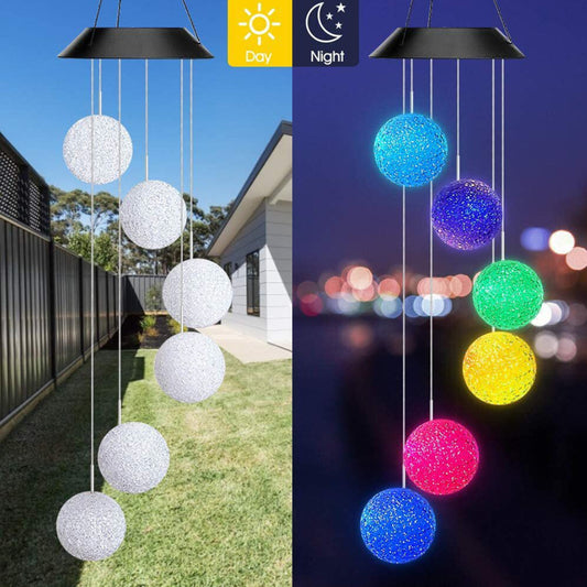 Color Changing Solar Hummingbird Wind Chime Light crystal-ball by HitMyNeed