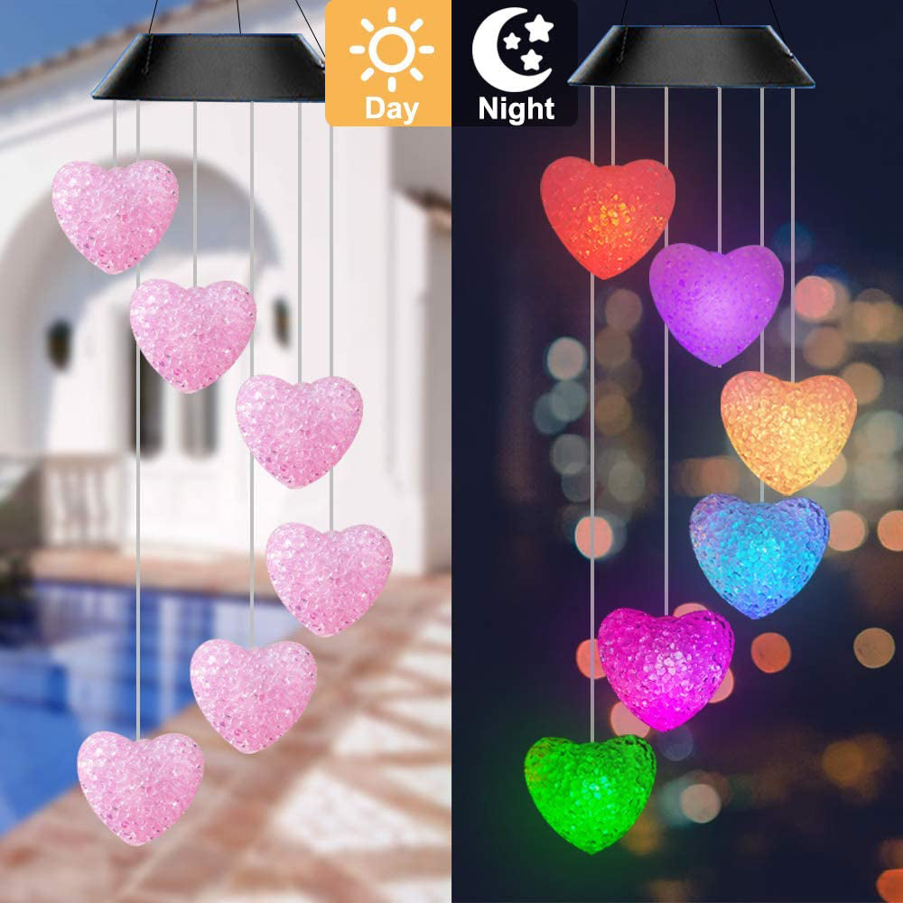 Color Changing Solar Hummingbird Wind Chime Light love by HitMyNeed