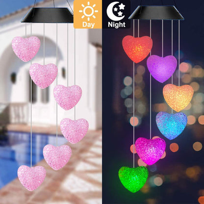 Color Changing Solar Hummingbird Wind Chime Light love by HitMyNeed
