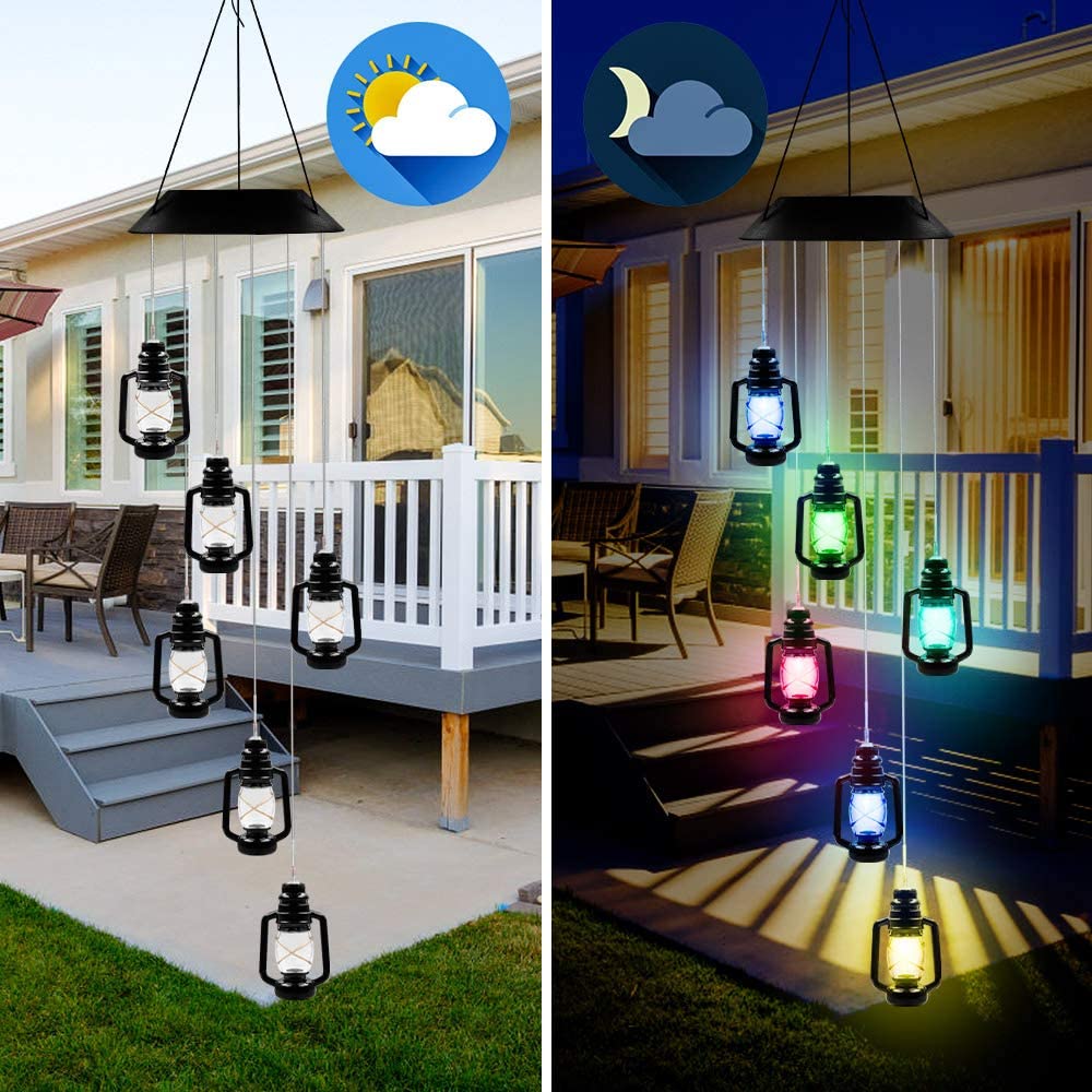 Color Changing Solar Hummingbird Wind Chime Light retro-lamp by HitMyNeed