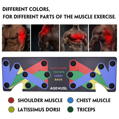 Color-Coded Push Up Bars Workout Board by HitMyNeed
