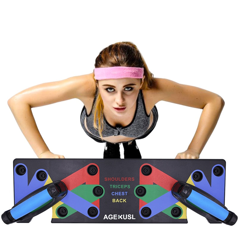 Color-Coded Push Up Bars Workout Board by HitMyNeed