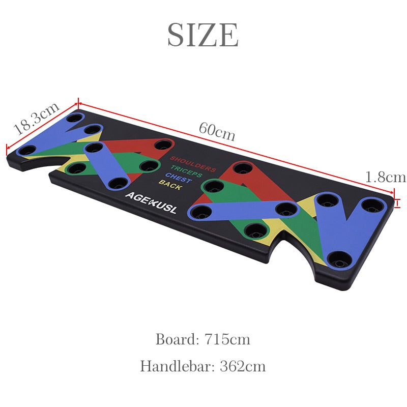 Color-Coded Push Up Bars Workout Board by HitMyNeed