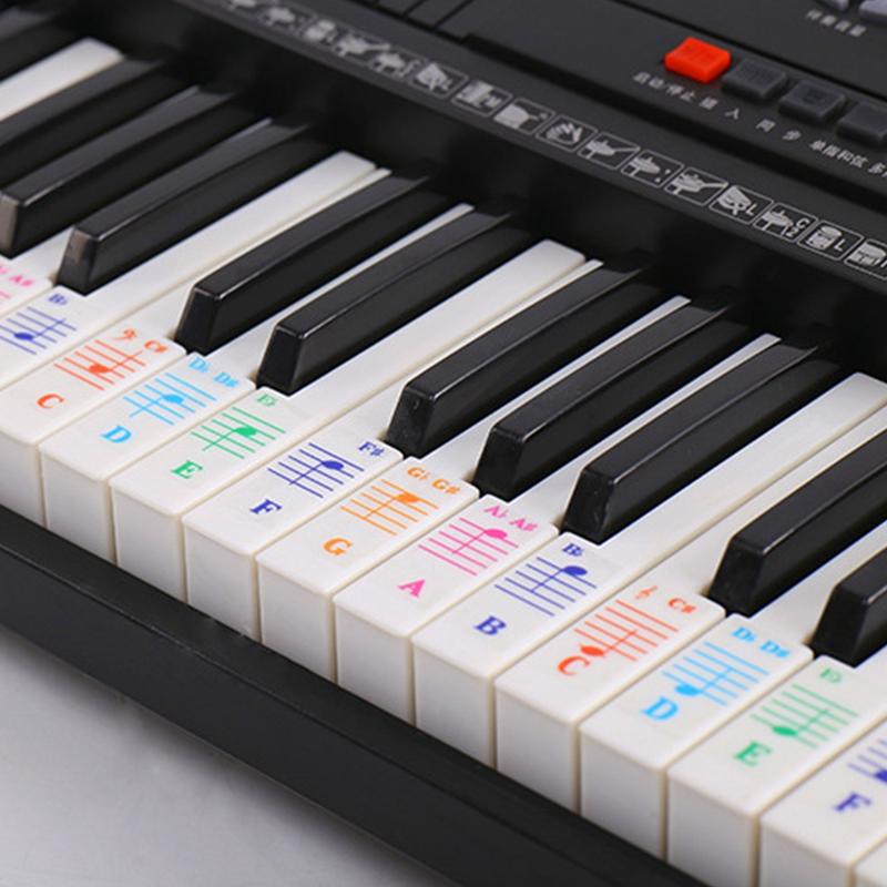 Color Piano Note Stickers for Keyboard Learning by HitMyNeed