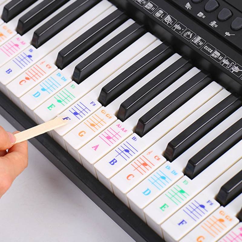 Color Piano Note Stickers for Keyboard Learning by HitMyNeed