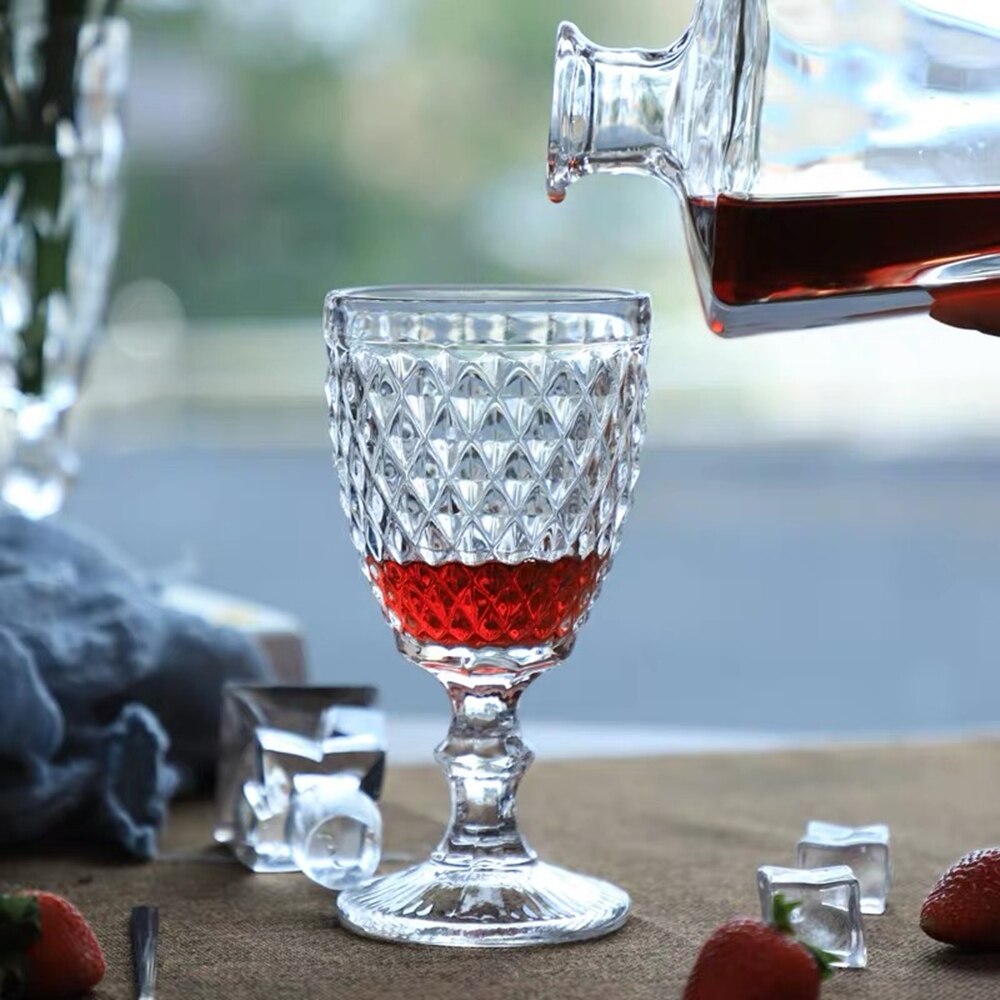 Colored Goblet Wine Glass Set of 4, 300ml by HitMyNeed