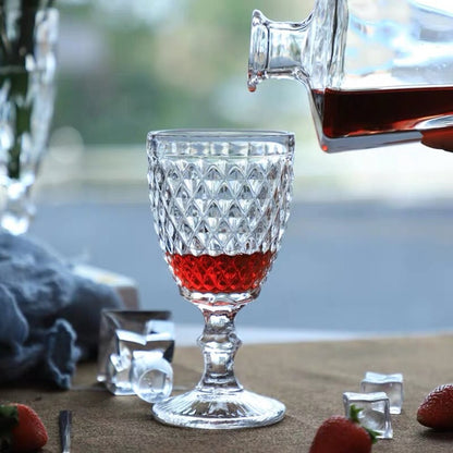 Colored Goblet Wine Glass Set of 4, 300ml by HitMyNeed