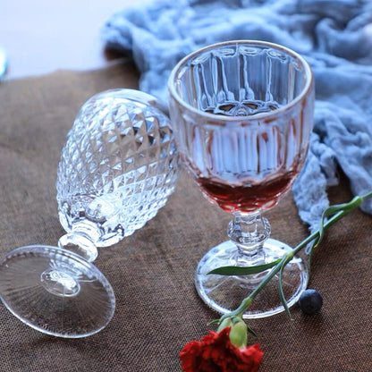 Colored Goblet Wine Glass Set of 4, 300ml by HitMyNeed