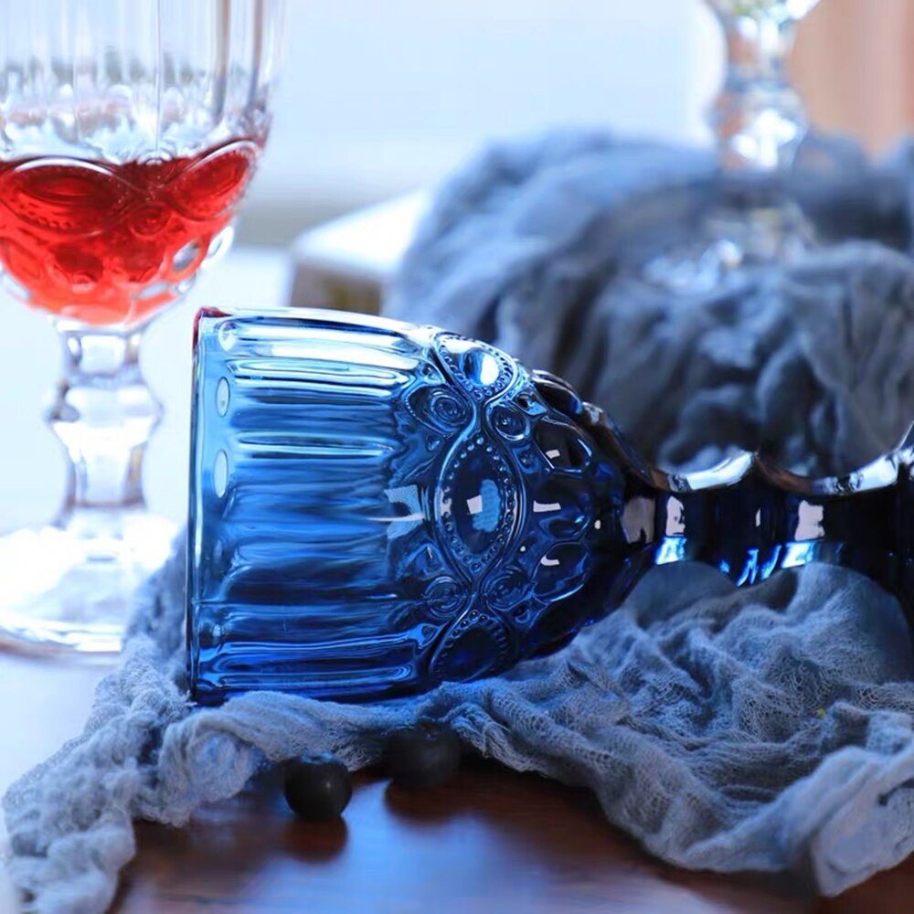 Colored Goblet Wine Glass Set of 4, 300ml by HitMyNeed