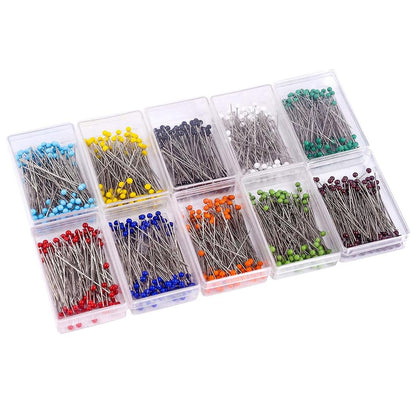 Colored Head Sewing Pins, 38mm Steel, 1000-Pack by HitMyNeed