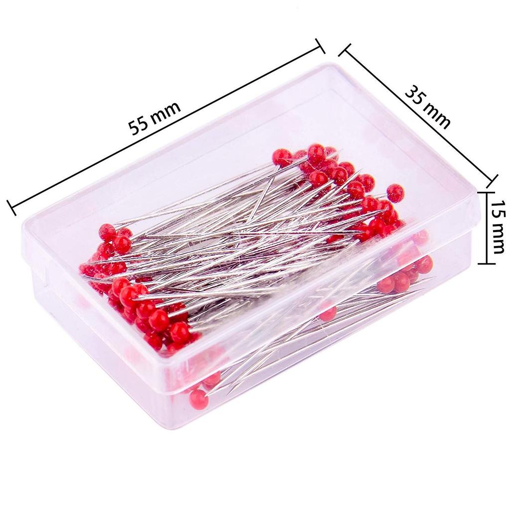 Colored Head Sewing Pins, 38mm Steel, 1000-Pack by HitMyNeed