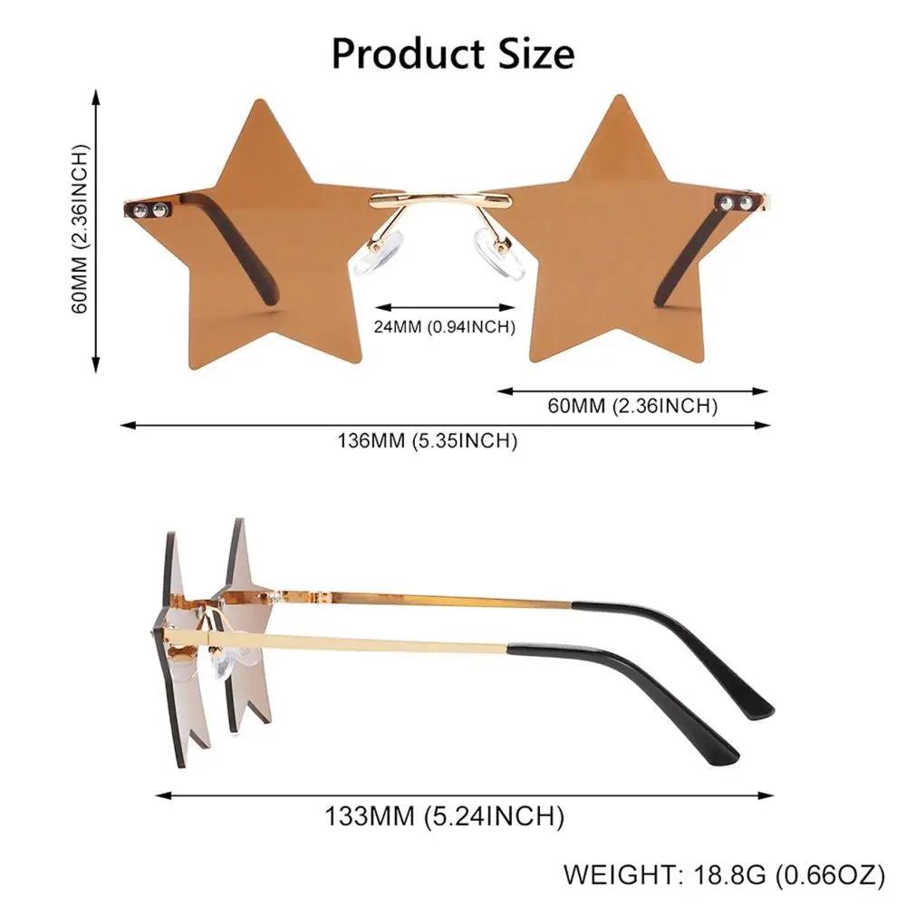 Colored Lens Star Shaped Eyeglasses with UV Protection by HitMyNeed