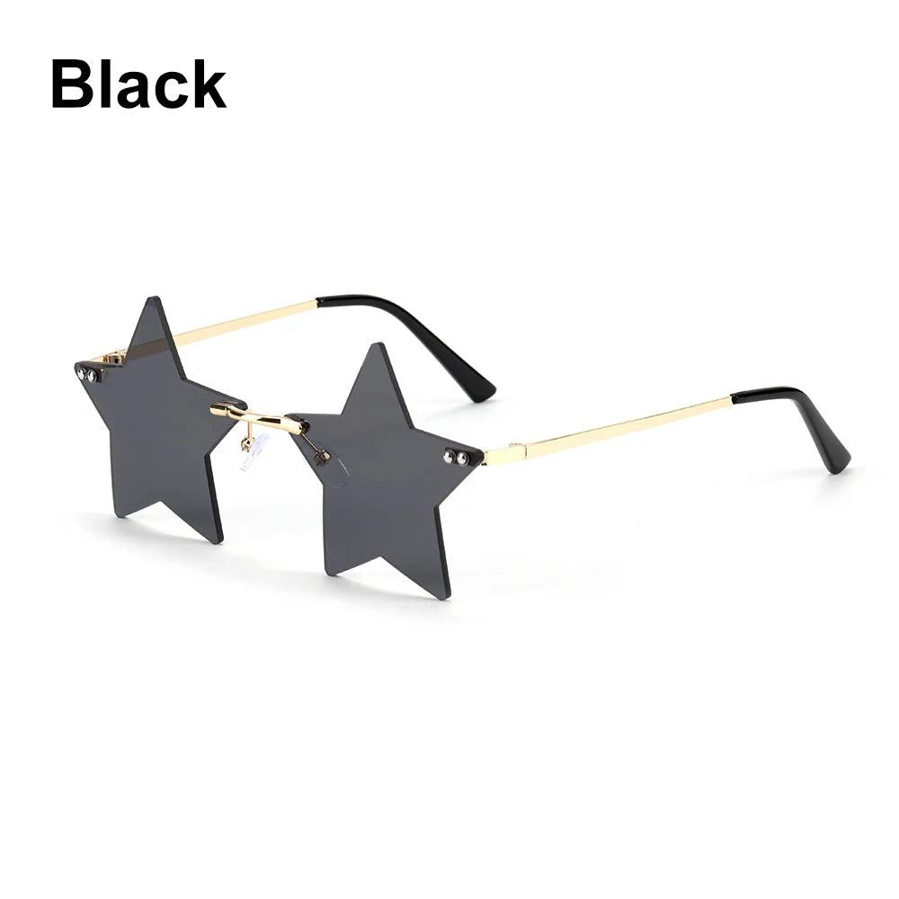 Colored Lens Star Shaped Eyeglasses with UV Protection a-black by HitMyNeed