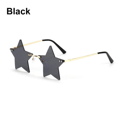 Colored Lens Star Shaped Eyeglasses with UV Protection a-black by HitMyNeed