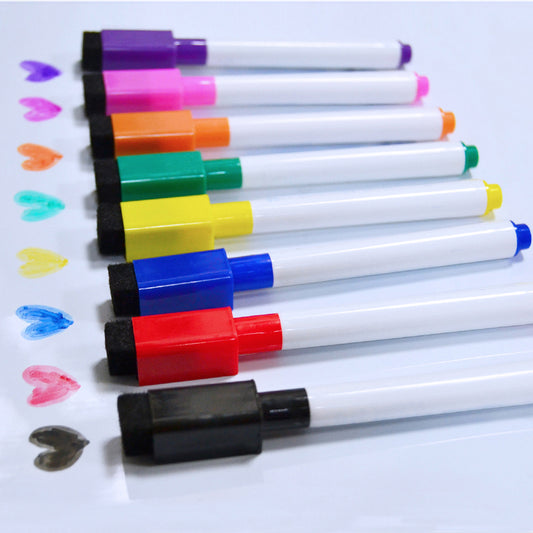 Colored Magnetic Whiteboard Markers Set (8 Pack) by HitMyNeed