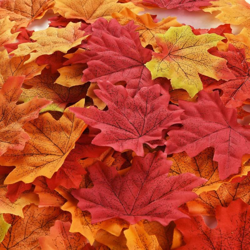 Colorful Artificial Autumn Leaves 50-Piece Set by HitMyNeed