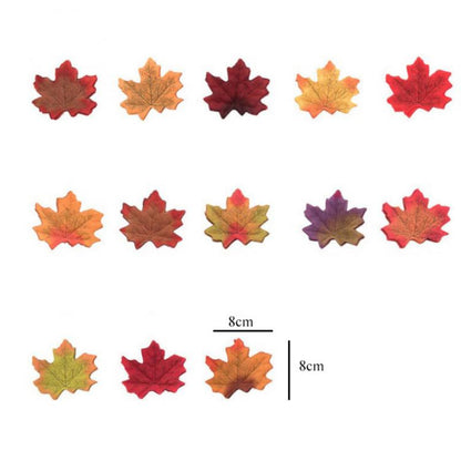 Colorful Artificial Autumn Leaves 50-Piece Set by HitMyNeed