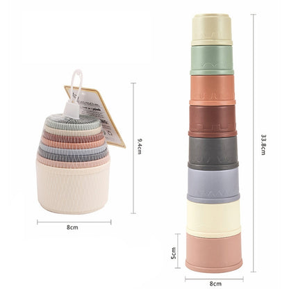 Colorful Baby Stacking Cups Toy Set (8 Pieces) by HitMyNeed