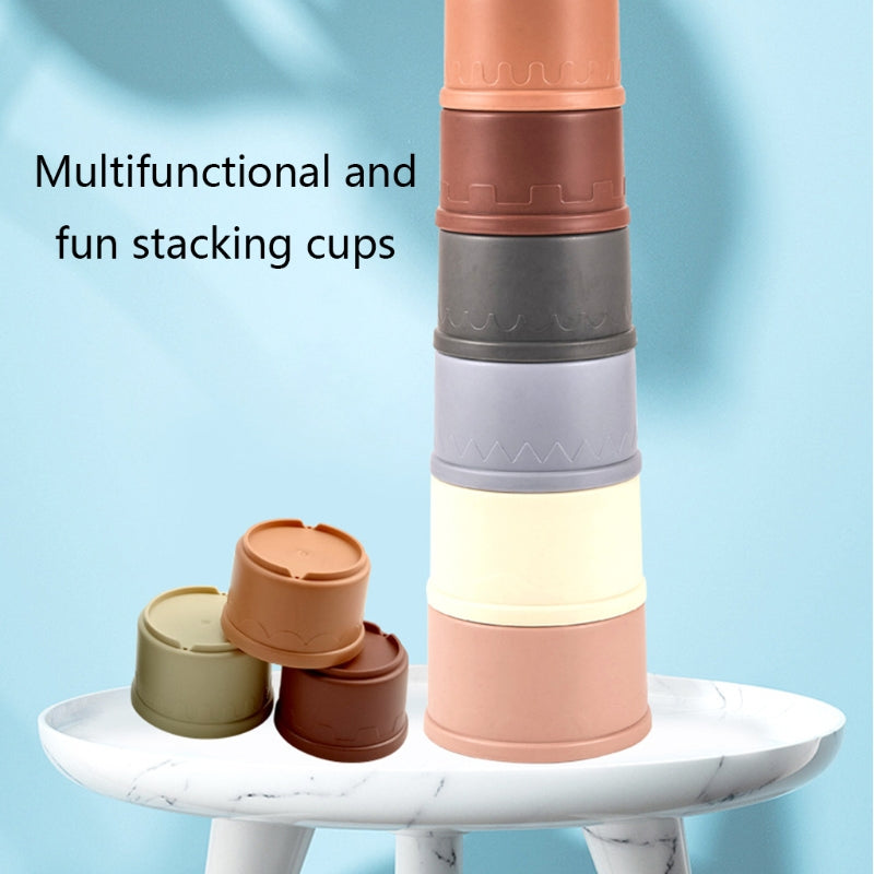 Colorful Baby Stacking Cups Toy Set (8 Pieces) by HitMyNeed