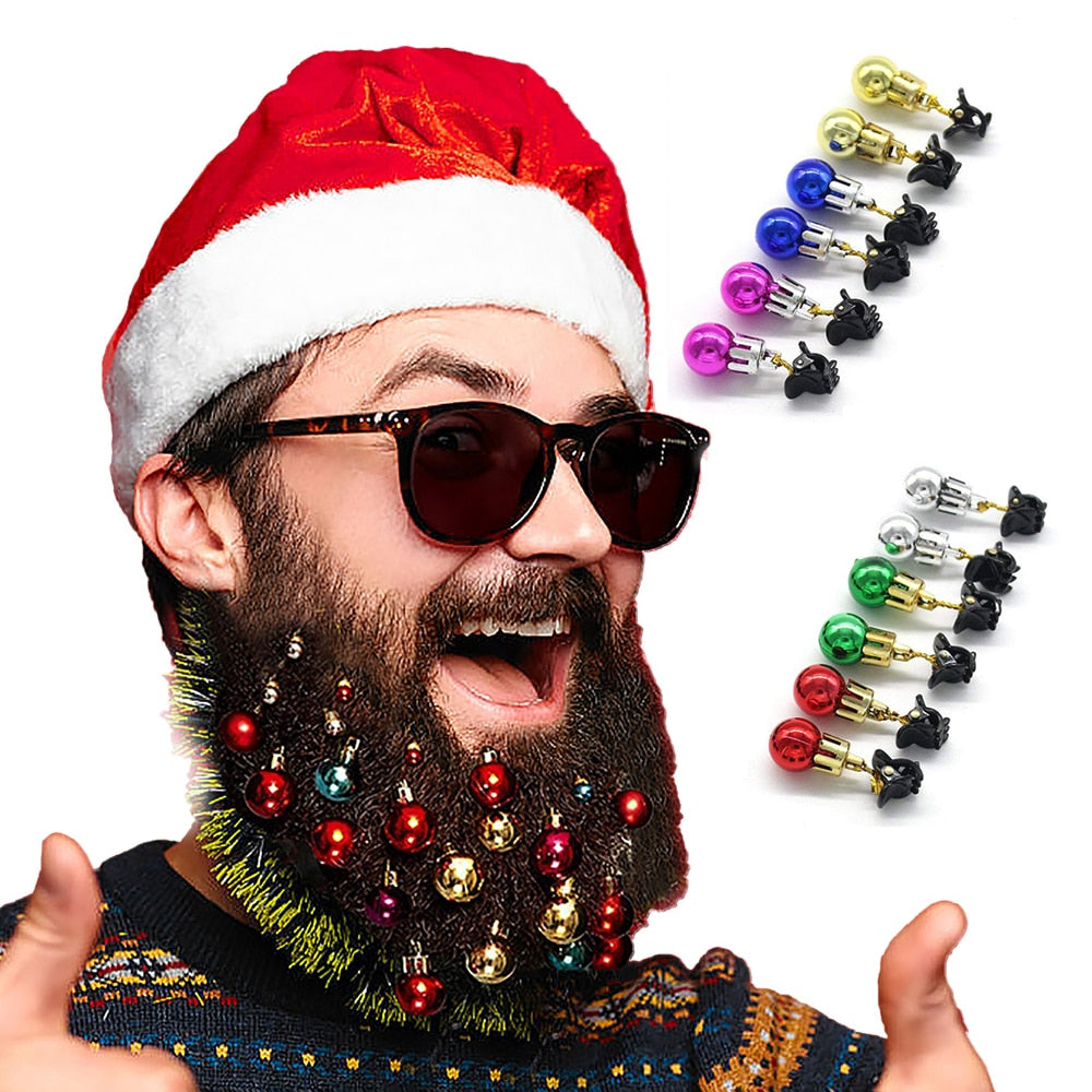 Colorful Beard Christmas Ornaments Set (12 pcs) by HitMyNeed