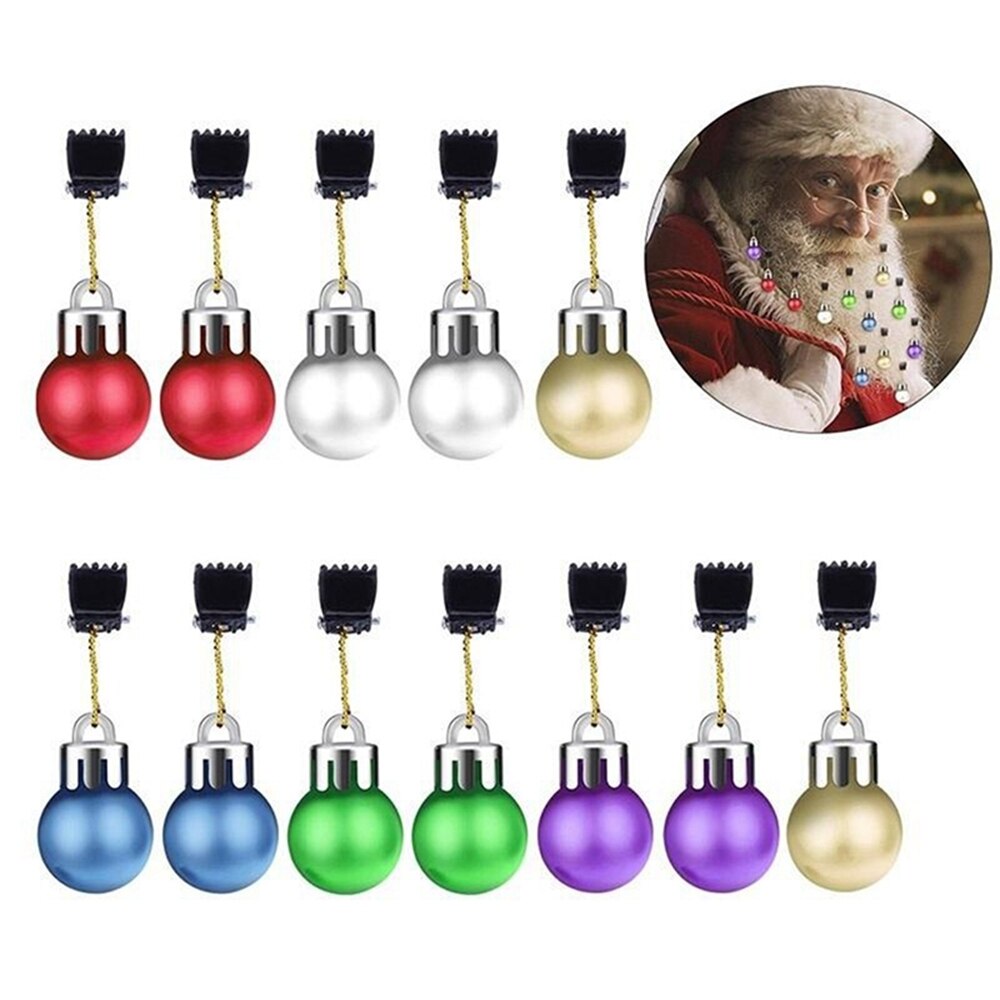 Colorful Beard Christmas Ornaments Set (12 pcs) by HitMyNeed