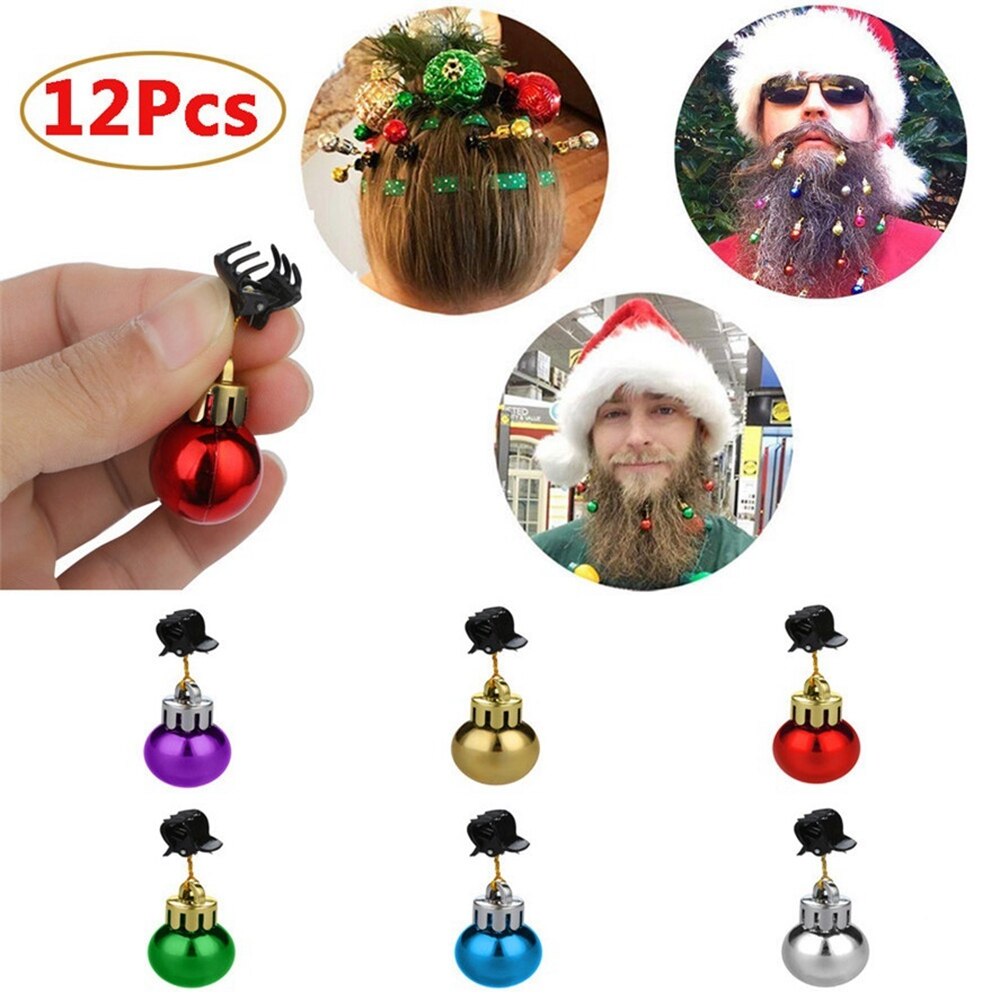 Colorful Beard Christmas Ornaments Set (12 pcs) by HitMyNeed