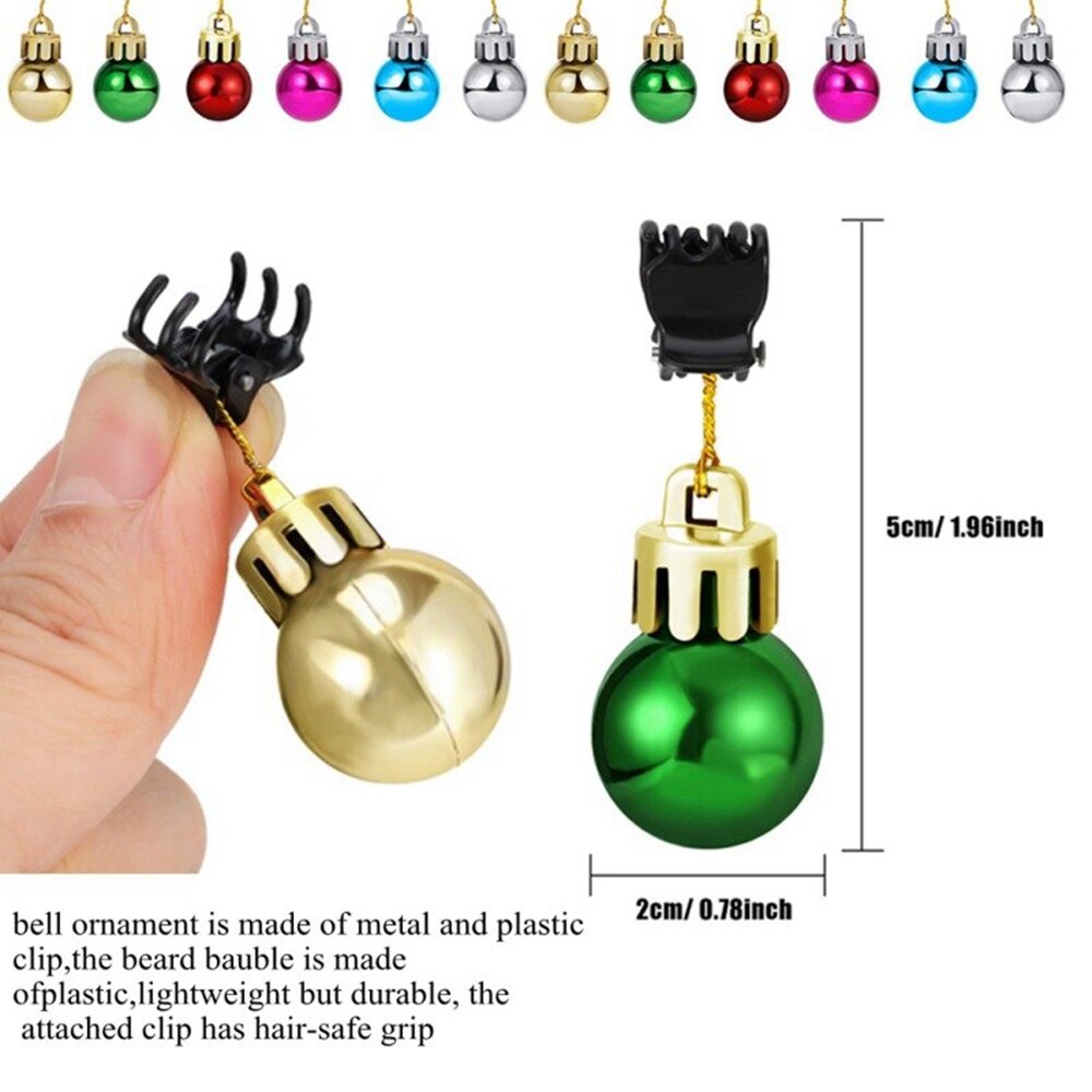 Colorful Beard Christmas Ornaments Set (12 pcs) by HitMyNeed