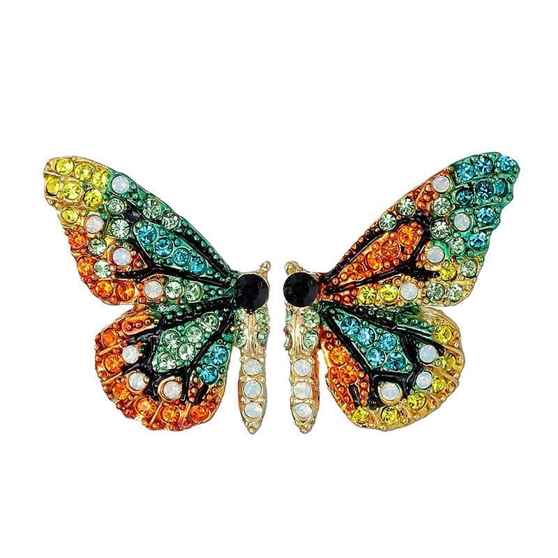 Colorful Butterfly Stud Earrings for Women by HitMyNeed