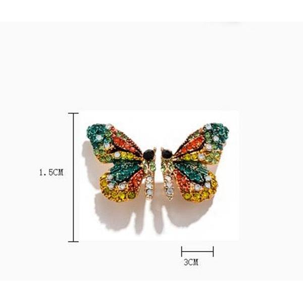 Colorful Butterfly Stud Earrings for Women by HitMyNeed