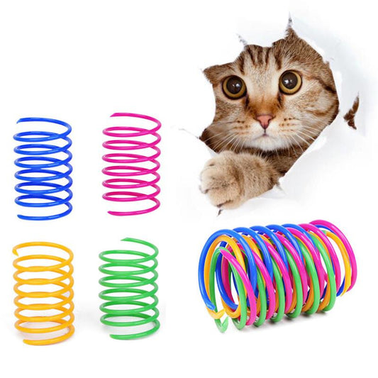 Colorful Cat Spring Toy Set, 4pcs by HitMyNeed