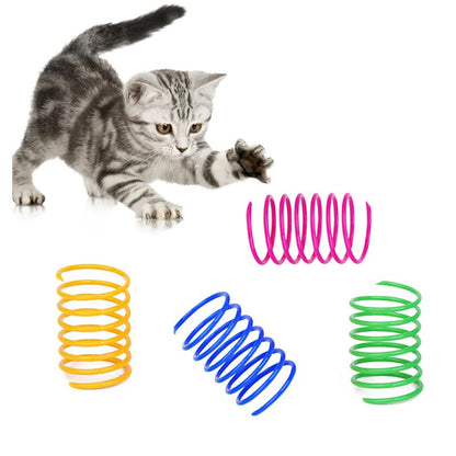 Colorful Cat Spring Toy Set, 4pcs by HitMyNeed