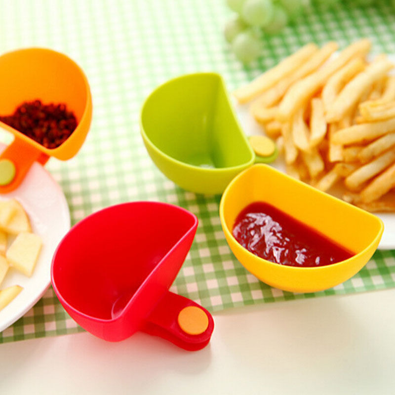 Colorful Clip-On Dip Bowls Set of 4 by HitMyNeed