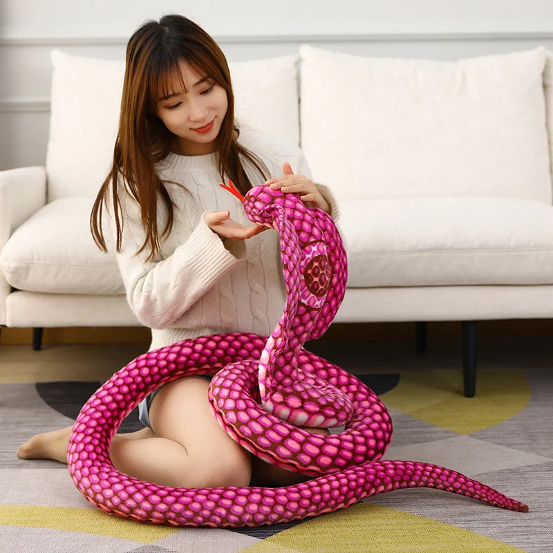 Colorful Cobra Snake Plush Toy - 80/170/240cm by HitMyNeed