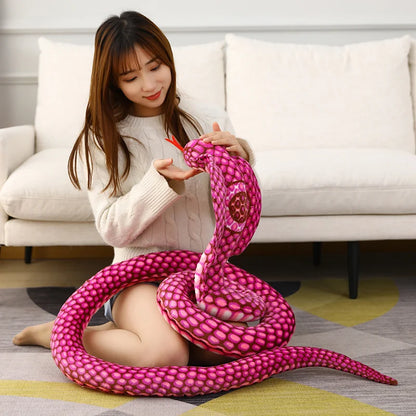 Colorful Cobra Snake Plush Toy - 80/170/240cm by HitMyNeed