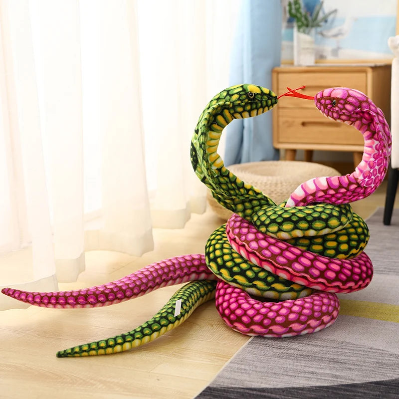 Colorful Cobra Snake Plush Toy - 80/170/240cm by HitMyNeed